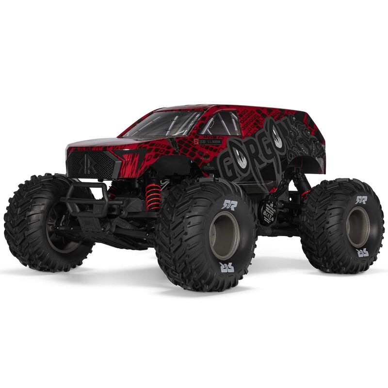 1/10 GORGON 223S 2WD RTR Brushless Monster Truck, Red/Black by ARRMA