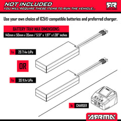 1/10 QUAKE 223S DSC 2WD RTR Brushless Monster Truck, Green by ARRMA