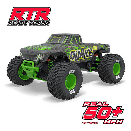 1/10 QUAKE 223S DSC 2WD RTR Brushless Monster Truck, Green by ARRMA