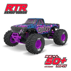 1/10 QUAKE 223S DSC 2WD RTR Brushless Monster Truck, Purple by ARRMA
