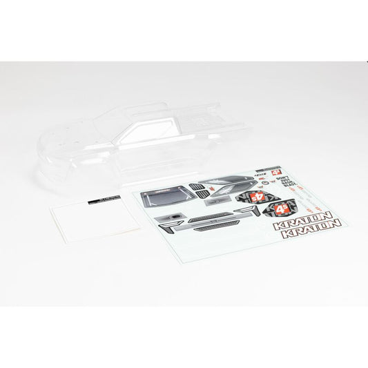 KRATON 4X4 4S Clear Body w/Decals and Window Masks by ARRMA