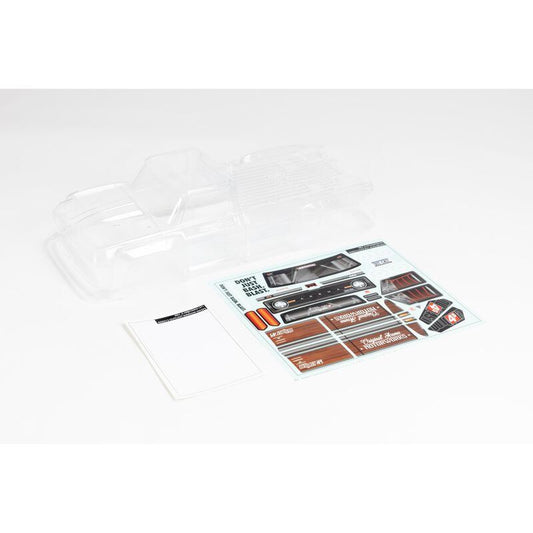 OUTCAST 4X4 4S Clear Body w/Decals and Window Mask by Arrma
