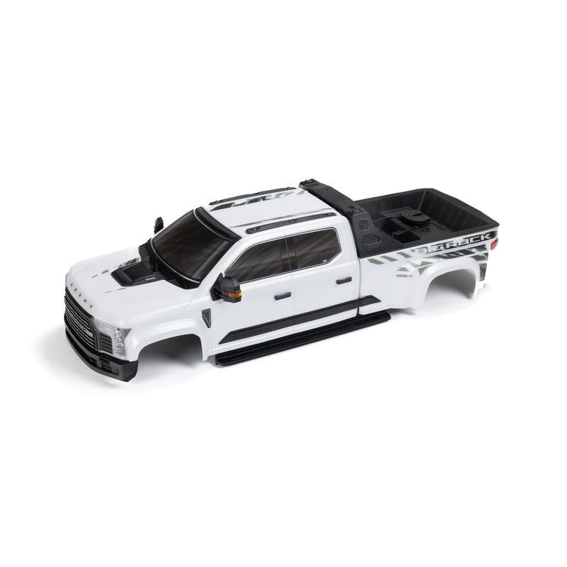 BIG ROCK 6S BLX Painted Decaled Trimmed Body - White by Arrma