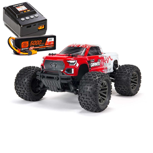 1/10 GRANITE 3S BLX 4WD Brushless Monster Truck Red RTR + Smart Powerstage 2S