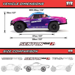 1/10 SENTON 223S BLX Brushless 4X4 Short Course Truck RTR with DSC, Yellow by AR
