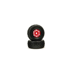 DBOOTS 'Fortress' Tire Set Glued (Red) (2pcs) by Arrma