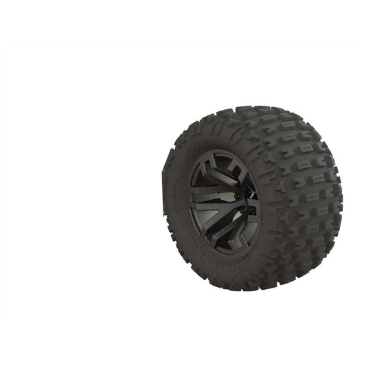 Dboots 'Fortress MT' Tire Set Glued Gun Metal by ARRMA (Replaces ARAC9633)