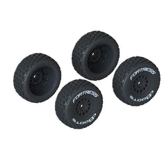 dBoots 'FORTRESS' Tire Set Glued (Black) (2 Pairs) 1/16 ARRMA Mojave Grom