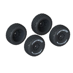 dBoots 'FORTRESS' Tire Set Glued (Black) (2 Pairs) 1/16 ARRMA Mojave Grom
