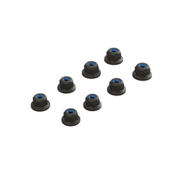 Flanged Lock Nut M3 Black (4pcs) by Arrma