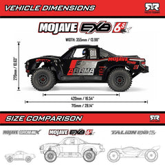 1/7 MOJAVE 6S EXB 4X4 RTR Brushless Desert Truck, Black By ARRMA