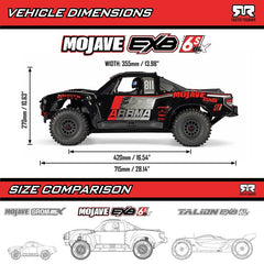 1/7 MOJAVE 6S EXB 4X4 RTR Brushless Desert Truck, Black By ARRMA