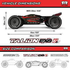 1/7 TALION 4X4 6S EXB BLX BRUSHLESS V6 SPEED TRUCK RTR 75+Mph (BLACK)