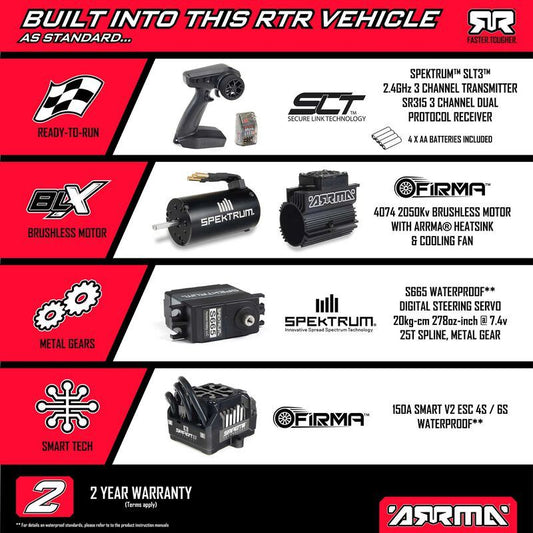 1/8 KRATON 4X4 6S EXB BLX BRUSHLESS V6 SPEED TRUCK RTR, BLACK by ARRMA
