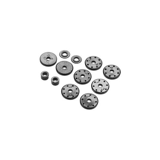 AR330339 Shock Piston Set Nero (2) Fits 6S Typhon, Kraton, Senton, Outcast, Tali