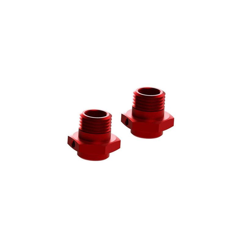 AR310484 Wheel Hex Alumn 17mm/16.5mm Red (2) Suits Kraton, Outcast, Talion by AR