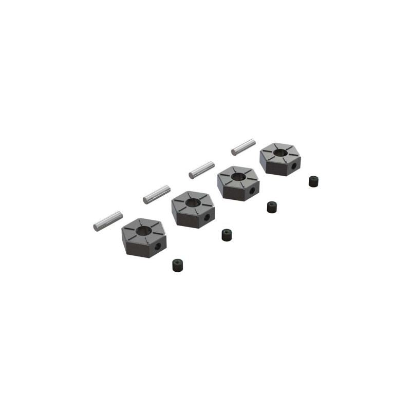 AR310816 Wheel Hex Metal 12mm (4) Suits Bigrock BLX, Option for Granite, Senton,