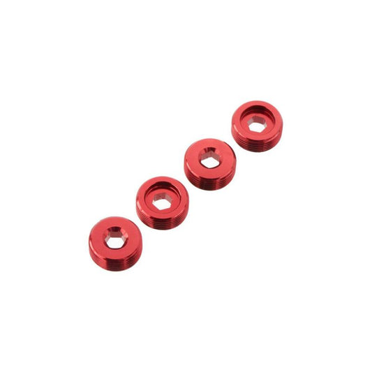 AR330196 Nut Front Hub Aluminum Red (4) Suits Typhon, Kraton, Senton, Outcast, T