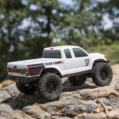 1/24 SCX24 Base Camp 4x4 Rock Crawler Brushed RTR - White With Aftermarket