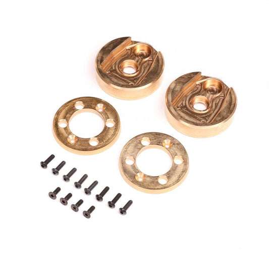 Portal Cover & Weights, Brass(122.4g,34.6g ea), AF16P: AXP8 by Axial