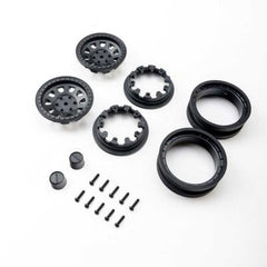 1.9 Raceline Daytona Beadlock Wheels, Black (2) by Axial