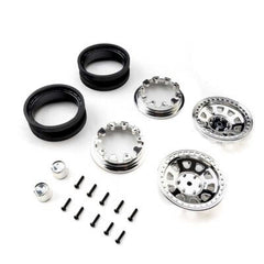 1.9 Raceline Daytona Beadlock Wheels, Chrome (2) by Axial