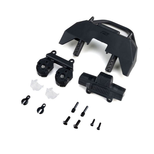 Front Bumper Set, Black, Jeep JT: SCX10 III MB by Axial