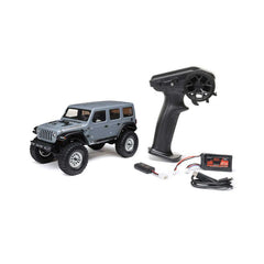 **DSC** 1/24 SCX24 Jeep Wrangler JLU 4X4 Rock Crawler Brushed RTR, Gray by Axial