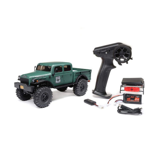 1/24 SCX24 Dodge Power Wagon 4WD Rock Crawler Brushed RTR, Green by Axial
