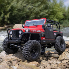 1/10 SCX10 III Jeep CJ-7 4X4 RTR Brushed Rock Crawler, Red by Axial