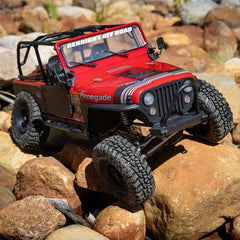 1/10 SCX10 III Jeep CJ-7 4X4 RTR Brushed Rock Crawler, Red by Axial