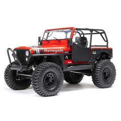 1/10 SCX10 III Jeep CJ-7 4X4 RTR Brushed Rock Crawler, Red by Axial