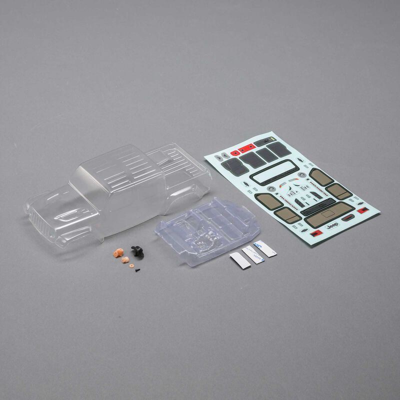 Jeep JT Gladiator Body Set, Clear:SCX24 by Axial