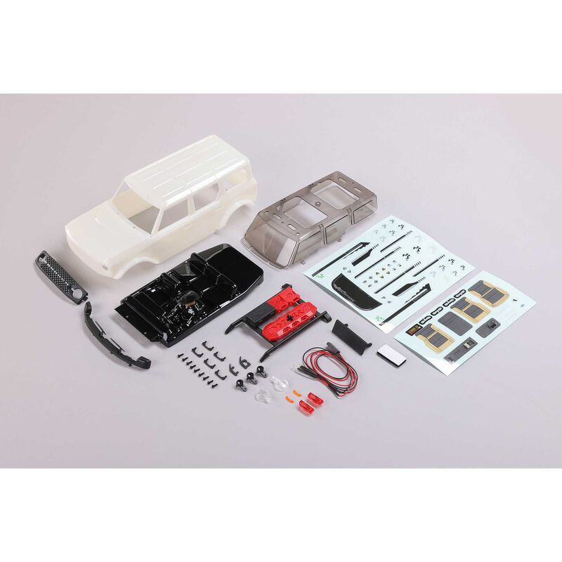 Ford Bronco Body, White: SCX24 by Axial