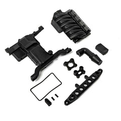 SCX6: Front Servo Mount/Engine Cover/Seals by Axial