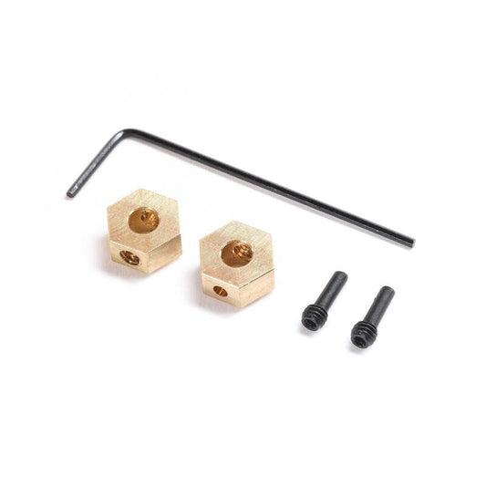 Hex Hub, Brass 1.0g (2): SCX24, AX24 by Axial