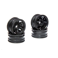Axial 1.0 ROCKSTER WHEELS BLACK (4): SCX24, AX24