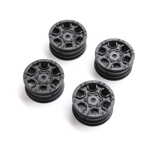 1.0 Ford Bronco Wheel Black (4): SCX24 by Axial