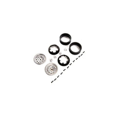 1.9 KMC Machete Beadlock Wheels, Satin (2) by Axial