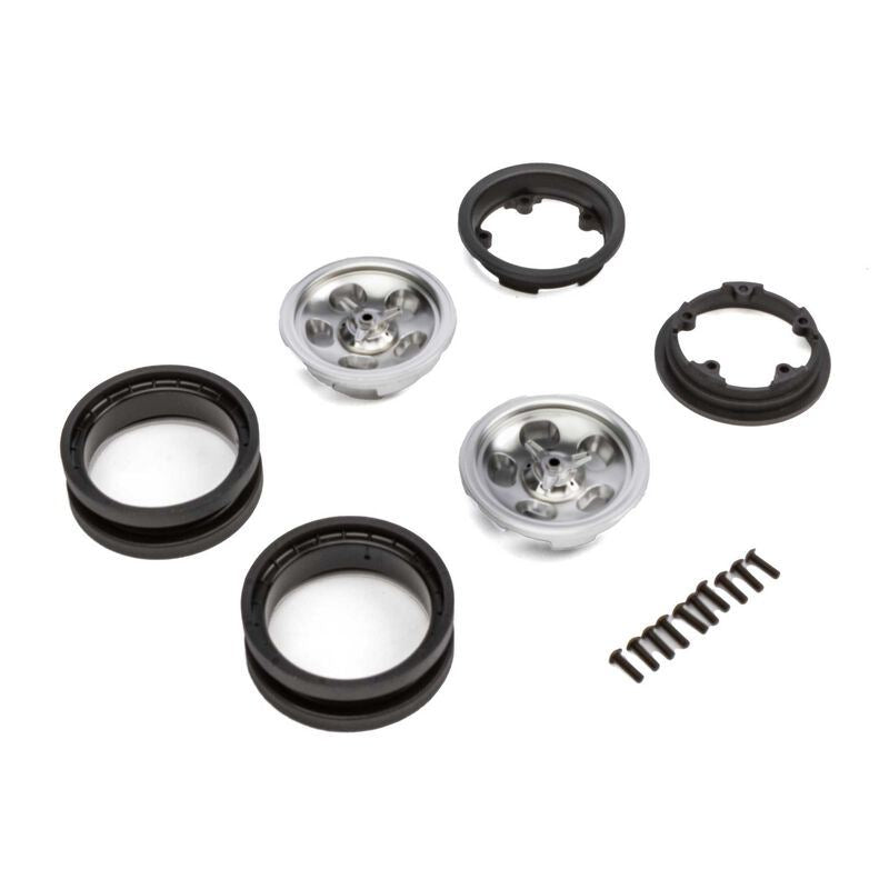 1.9 Retro Slot Beadlock Wheels, Satin (2) by Axial