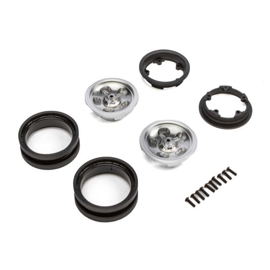 1.9 Retro Slot Beadlock Wheels, Satin (2) by Axial