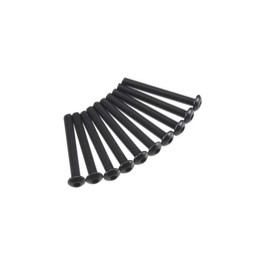 Axial AXA120 Hex Socket Button Head M3x25mm Black (10)