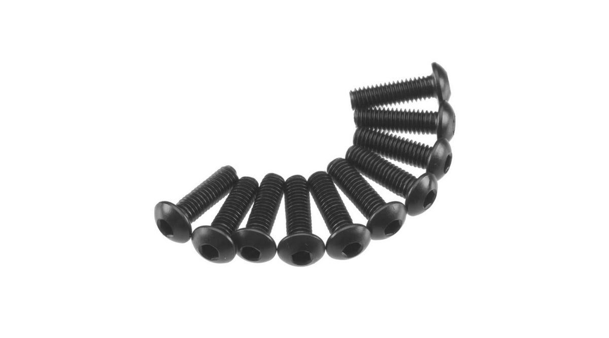 AXA115 Hex Socket Button Head M3x10mm Black (10)