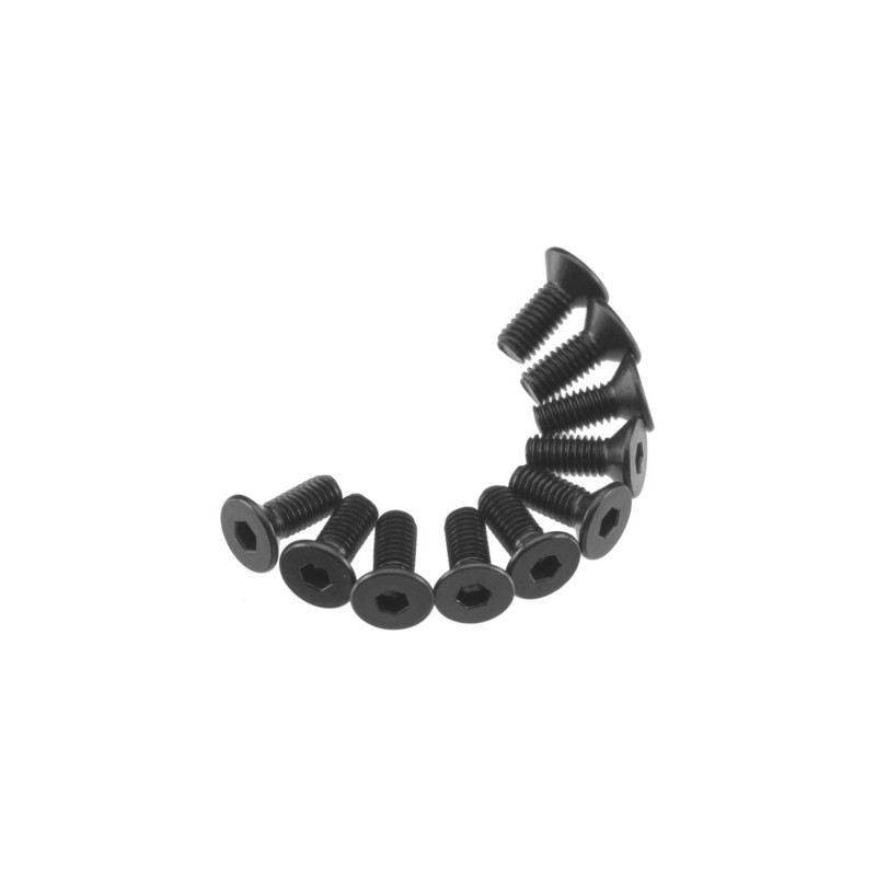 Hex Flat Head M3X8mm Black (10) by Axial