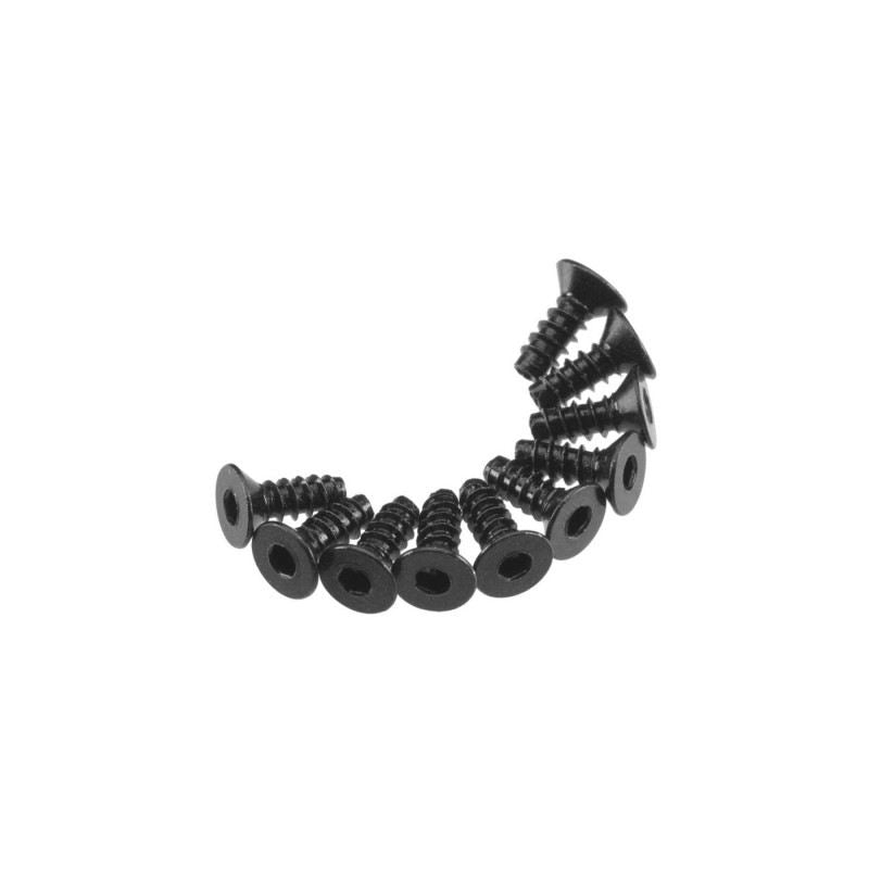 AXA464 Hex Socket Tap Flat Head M3x8mm Black (10) by Axial