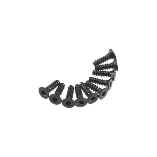 Axial AXA465 Hex Socket Tap Flat Head M3x10mm Black (10)