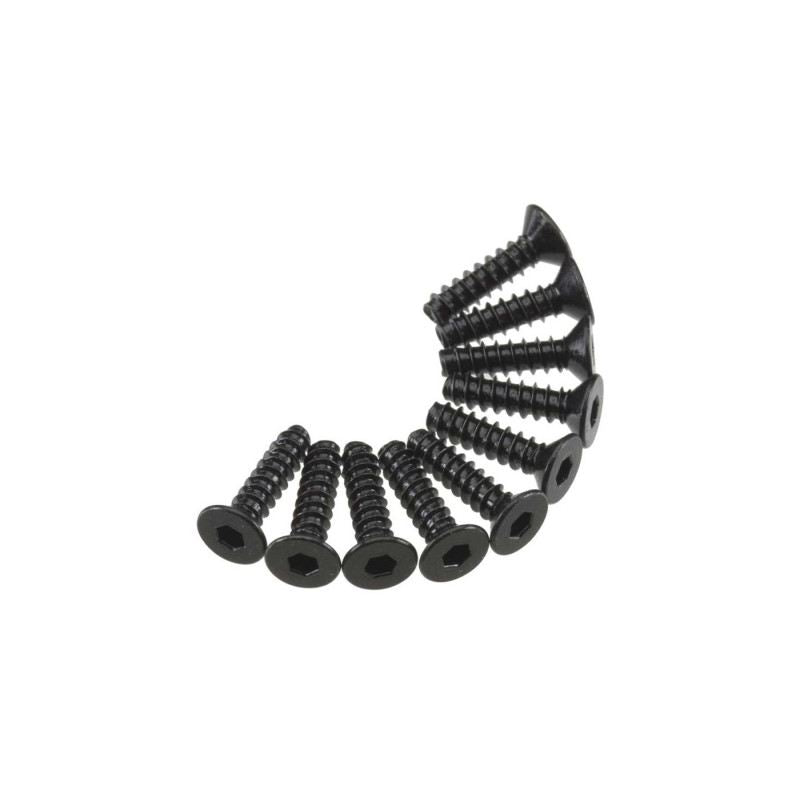 AXA466 Hex Socket Tap Flat Head M3x12mm Black (10) by Axial