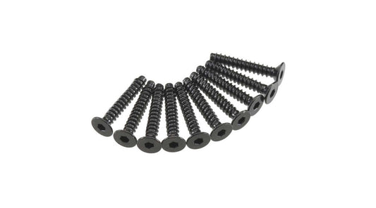 AXA468 Hex Socket Tap Flat Head M3x18mm Black (10)