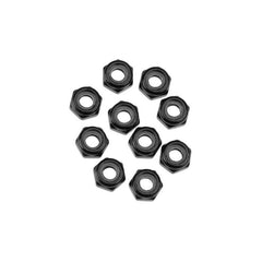 Axial AXA1053 Nylon Locking Hex Nut M3 Black (10)