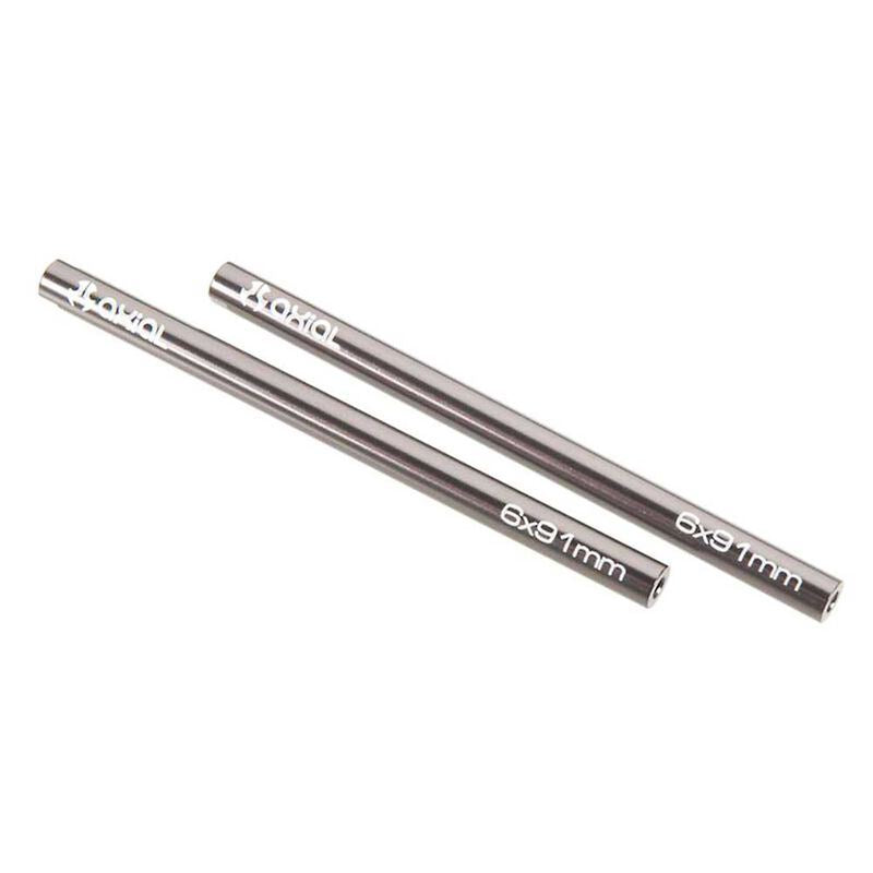 AX30524 Threaded Aluminum Pipe 6x91mm Grey (2) by Axial
